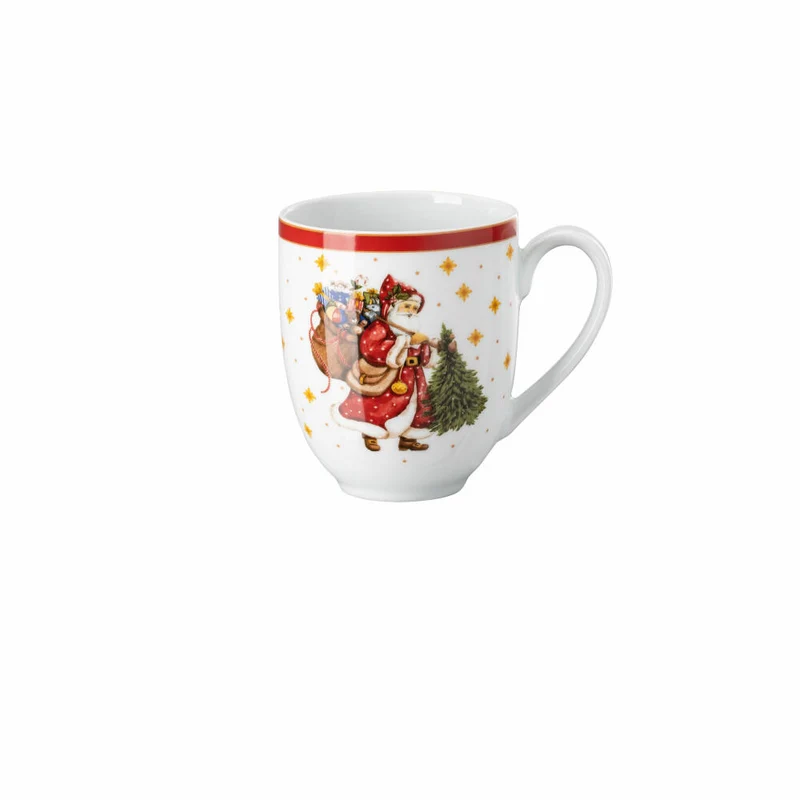 Hutschenreuther Becher mit Henkel Happy Wintertime Red, Tasse, Porzellan, Mehrfarbig, 400 ml, 02488-727471-15505