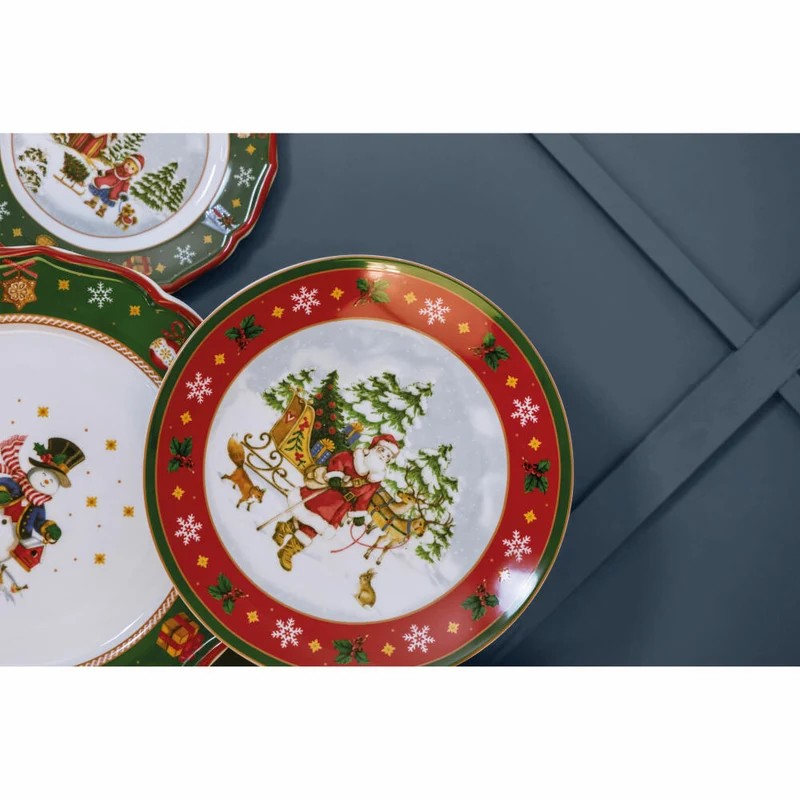 Hutschenreuther Tortenplatte auf Fuß groß Happy Wintertime, Tortenständer, Porzellan, Mehrfarbig, 27 cm, 02488-727470-12819