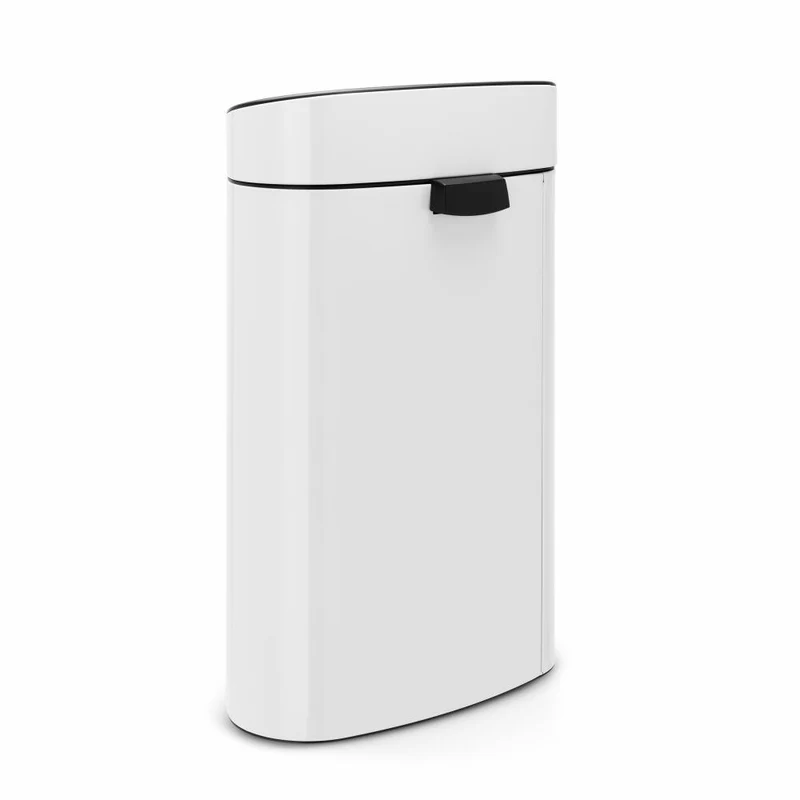 Brabantia Mülleimer Touch Bin New, Abfalleimer, Müllbehälter, Stahl, White, 40 L, 114984