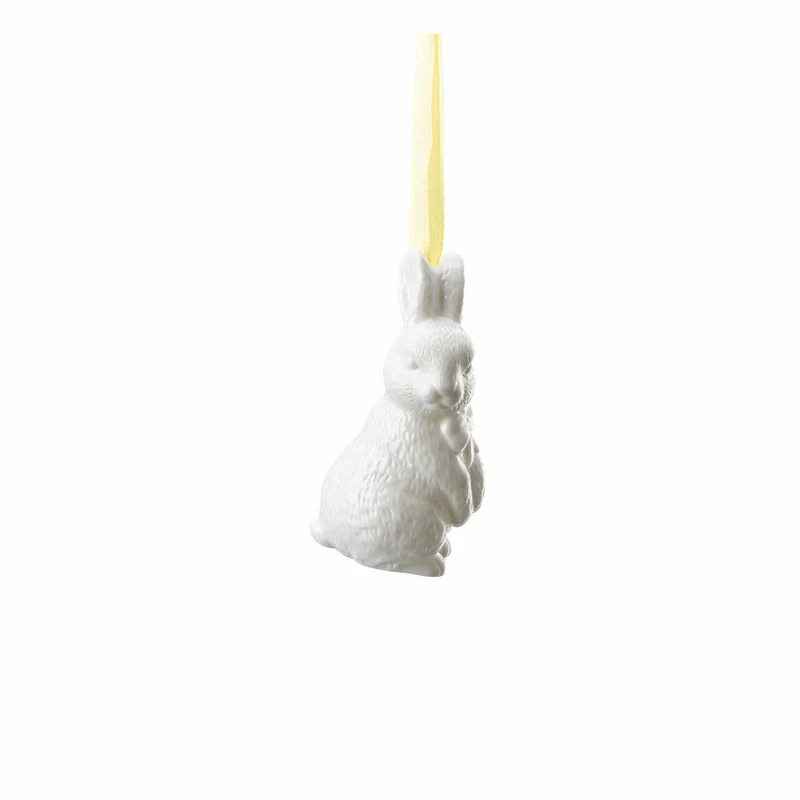 Hutschenreuther Hase stehend Osteranhänger, Dekoanhänger, Porzellan, Weiß, 7 cm, 02360-800001-26674