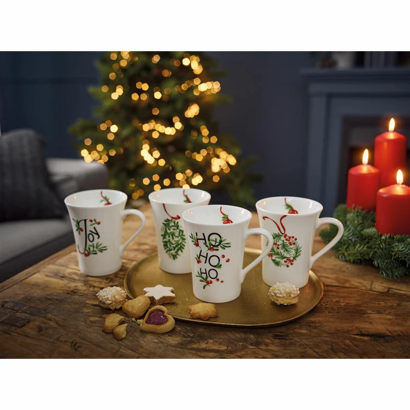 Hutschenreuther Becher mit Henkel My Christmas Mug All you need, Tasse, Bone China, Mehrfarbig, 400 ml, 02048-727445-15505