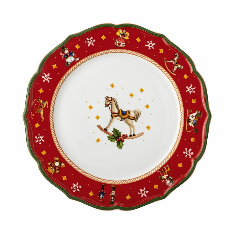 Hutschenreuther Teller flach Happy Wintertime Red, Speiseteller, Porzellan, Mehrfarbig, 33 cm, 02488-727471-10873
