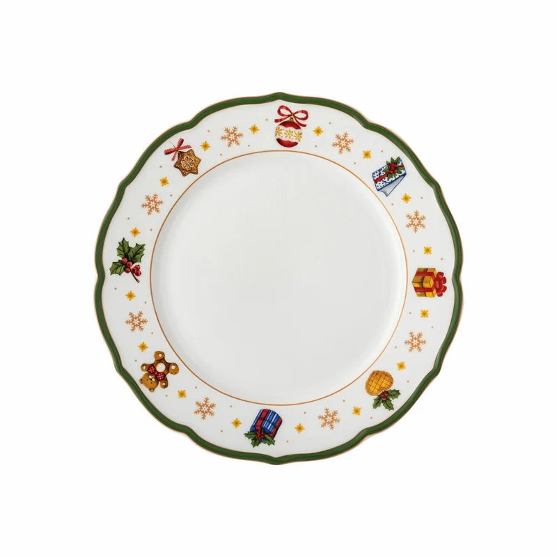 Hutschenreuther Teller flach Happy Wintertime Green, Speiseteller, Porzellan, Mehrfarbig, 27 cm, 02488-727472-10867