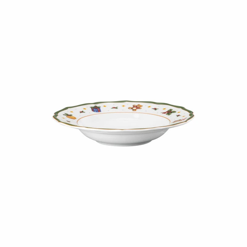 Hutschenreuther Teller tief Happy Wintertime Green, Pastateller, Porzellan, Mehrfarbig, 23 cm, 02488-727472-10353