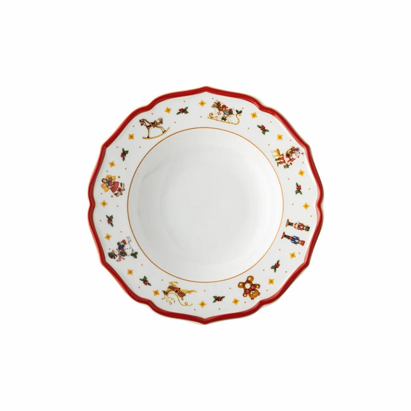 Hutschenreuther Teller tief Happy Wintertime Red, Pastateller, Porzellan, Mehrfarbig, 23 cm, 02488-727471-10353