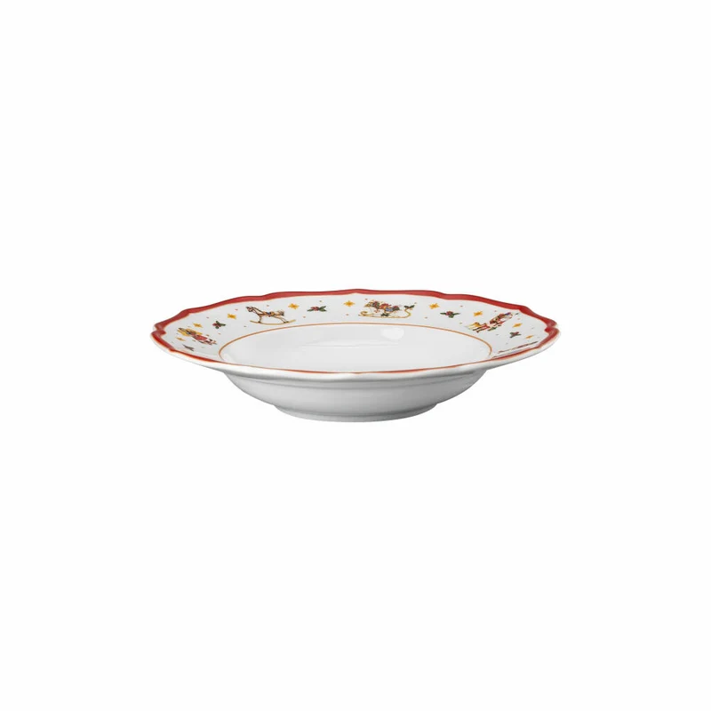 Hutschenreuther Teller tief Happy Wintertime Red, Pastateller, Porzellan, Mehrfarbig, 23 cm, 02488-727471-10353
