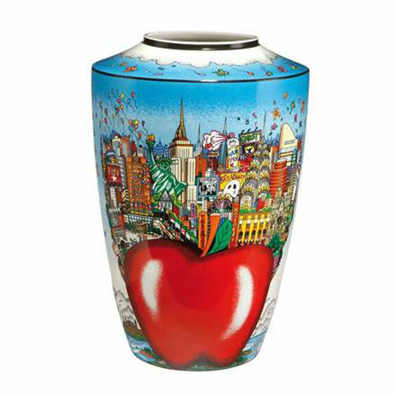 Goebel Butterflies over New York - Vase Pop Art Charles Fazzino Bunt Porzellan 67090111