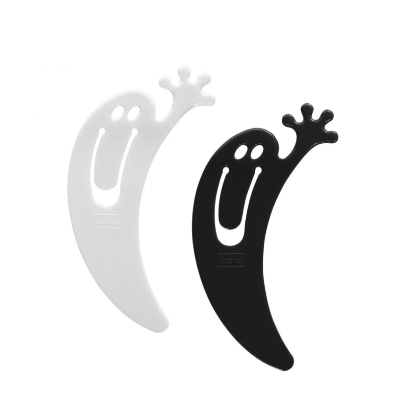 Koziol Jimini, 2er Set, Lesezeichen, Buchzeichen, Bookmark, 8 cm, Schwarz / Weiß, 5531496