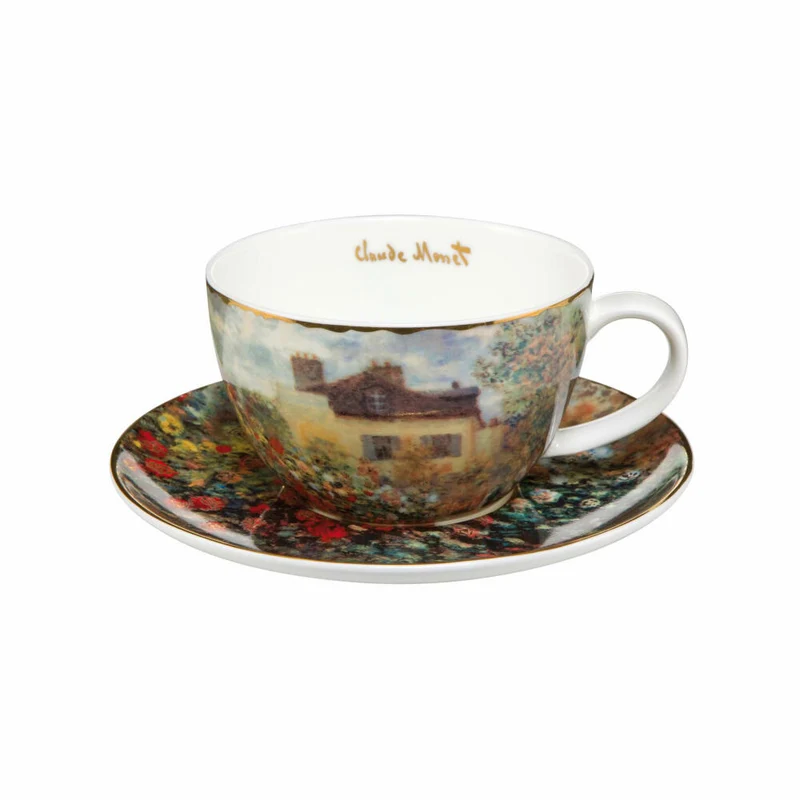 Goebel Tee-/ Cappuccinotasse Claude Monet - Das Künstlerhaus, Fine Bone China, Bunt, 250 ml, 66532051