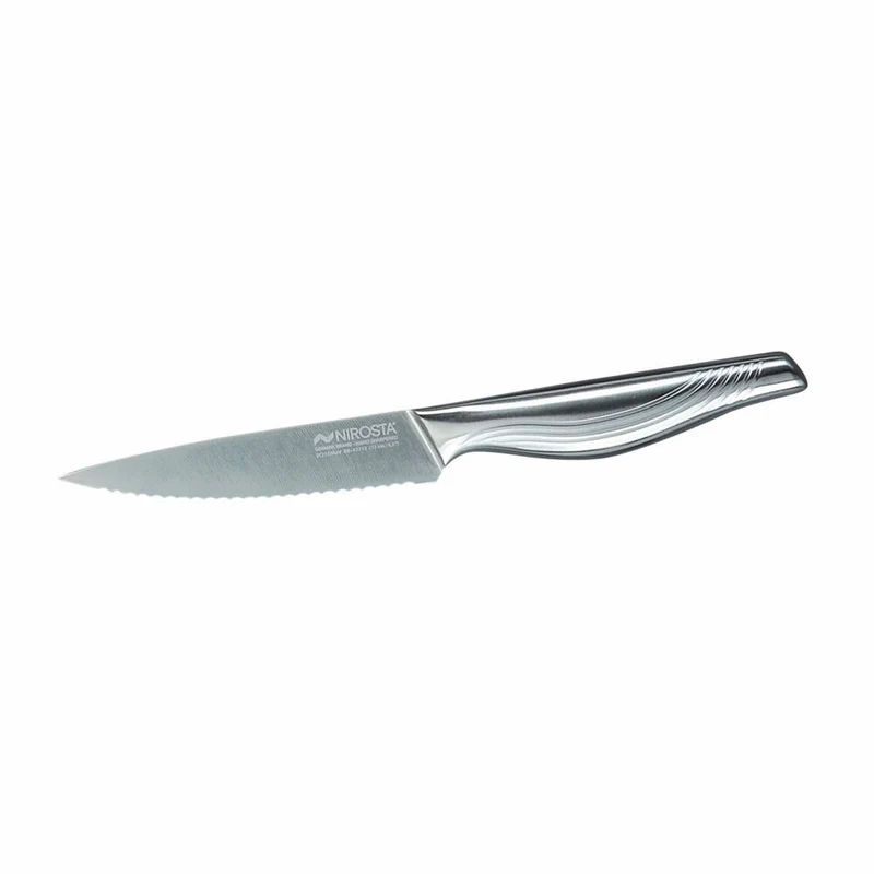 Nirosta Küchenmesser Swing gezahnt, Tomatenmesser, Edelstahl, Silber, 23 cm, 43713