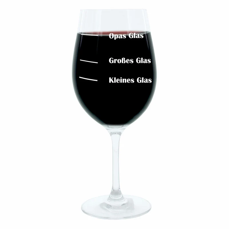 Leonardo Weinglas XL, Omas und Opas Glas, 2er Set, Geschenk Stimmungsglas mit lustiger Gravur, Mood Wein Glas, 610ml
