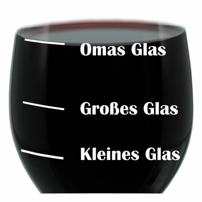 Leonardo Weinglas XL, Omas und Opas Glas, 2er Set, Geschenk Stimmungsglas mit lustiger Gravur, Mood Wein Glas, 610ml