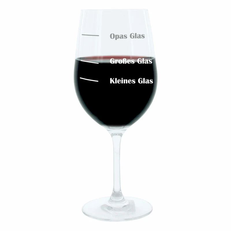 Leonardo Weinglas XL, Omas und Opas Glas, 2er Set, Geschenk Stimmungsglas mit lustiger Gravur, Mood Wein Glas, 610ml