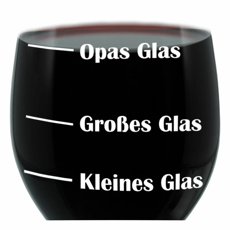 Leonardo Weinglas XL, Omas und Opas Glas, 2er Set, Geschenk Stimmungsglas mit lustiger Gravur, Mood Wein Glas, 610ml