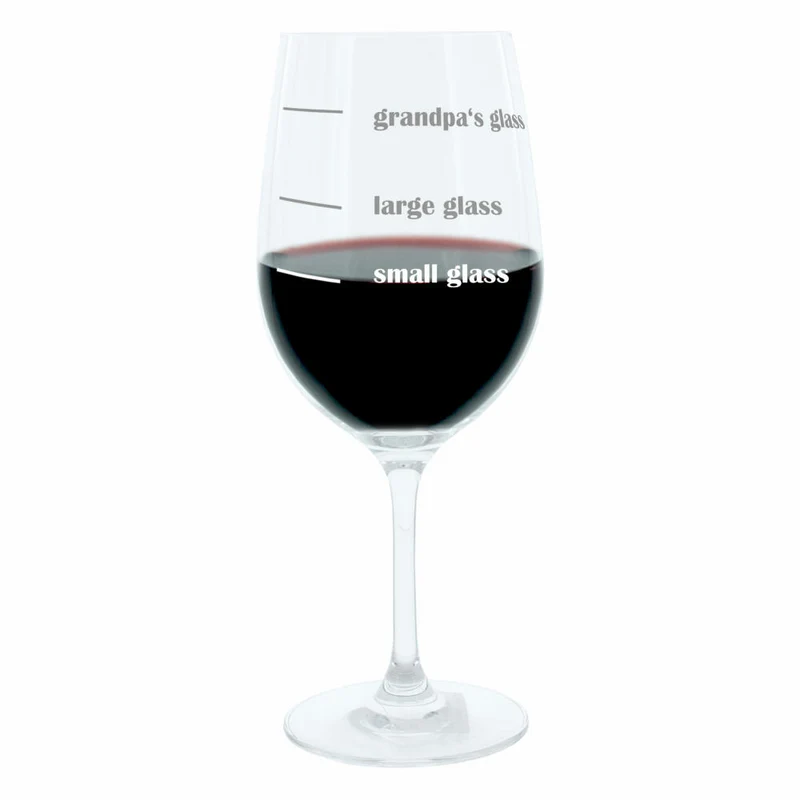 Leonardo Weinglas XL, Grandmas und Grandpas Glass, 2er Set, Geschenk Stimmungsglas mit lustiger Gravur, Mood Wein Glas, 610ml
