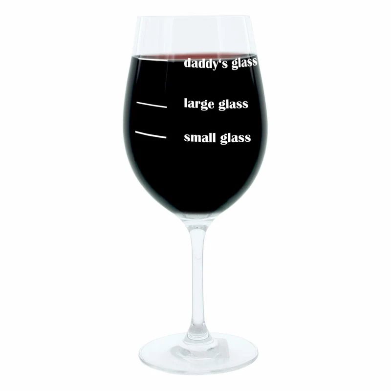 Leonardo Weinglas XL, Daddys Glass, Geschenk Stimmungsglas mit lustiger Gravur, Mood Wein Glas, 610ml