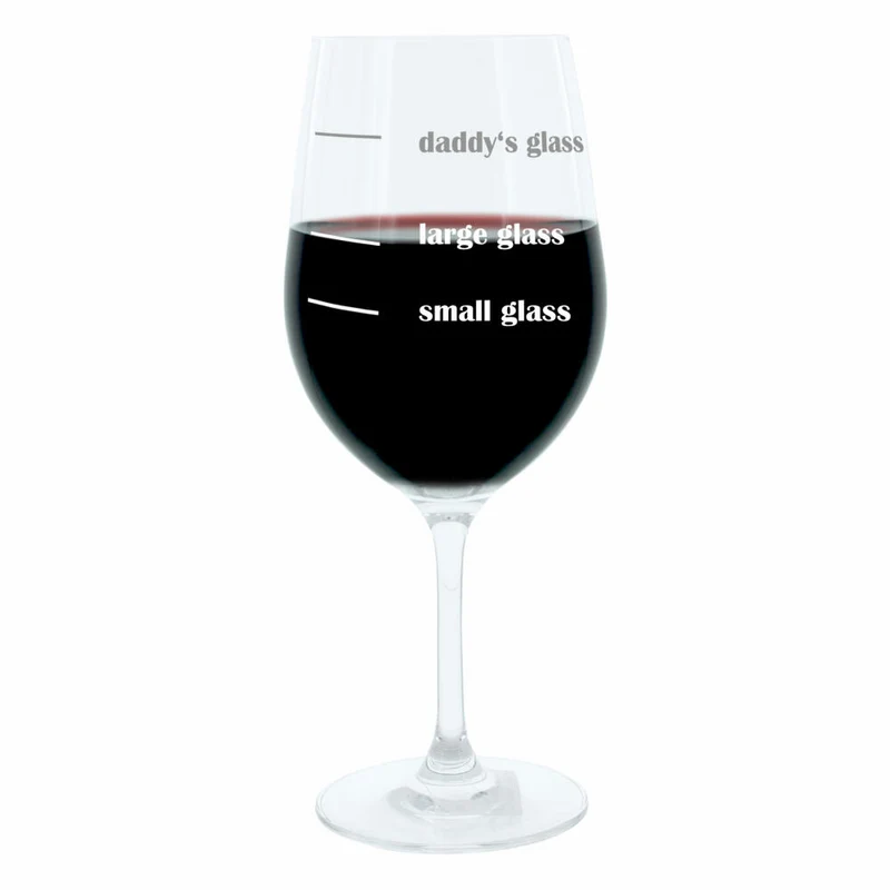 Leonardo Weinglas XL, Daddys Glass, Geschenk Stimmungsglas mit lustiger Gravur, Mood Wein Glas, 610ml
