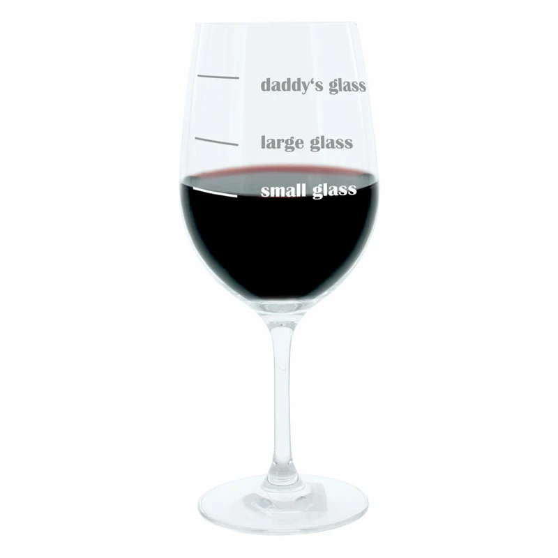 Leonardo Weinglas XL, Daddys Glass, Geschenk Stimmungsglas mit lustiger Gravur, Mood Wein Glas, 610ml