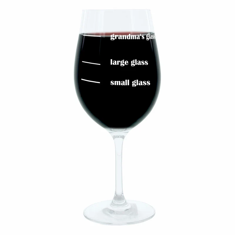 Leonardo Weinglas XL, Grandmas Glass, Geschenk Stimmungsglas mit lustiger Gravur, Mood Wein Glas, 610ml