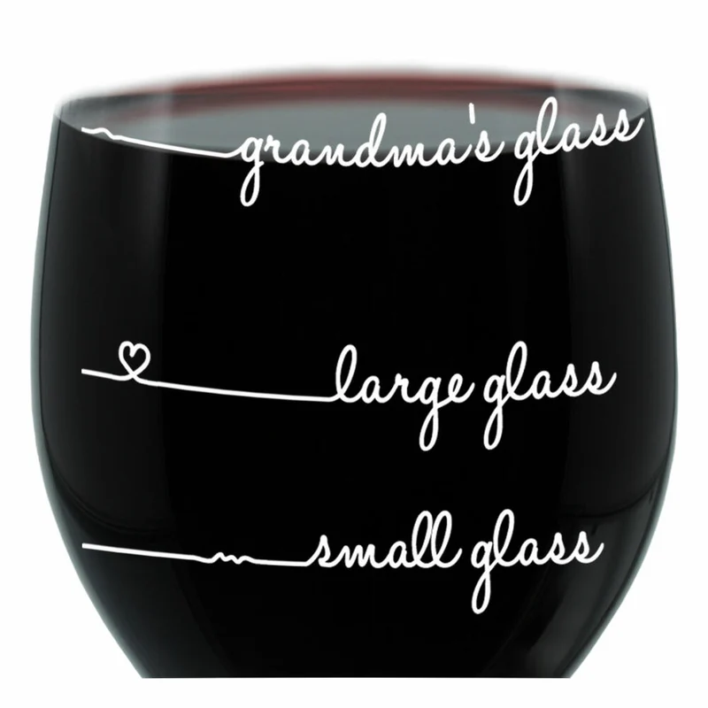 Leonardo Weinglas XL, Grandmas Glass Handwriting, Geschenk Stimmungsglas mit lustiger Gravur, Mood Wein Glas, 610ml