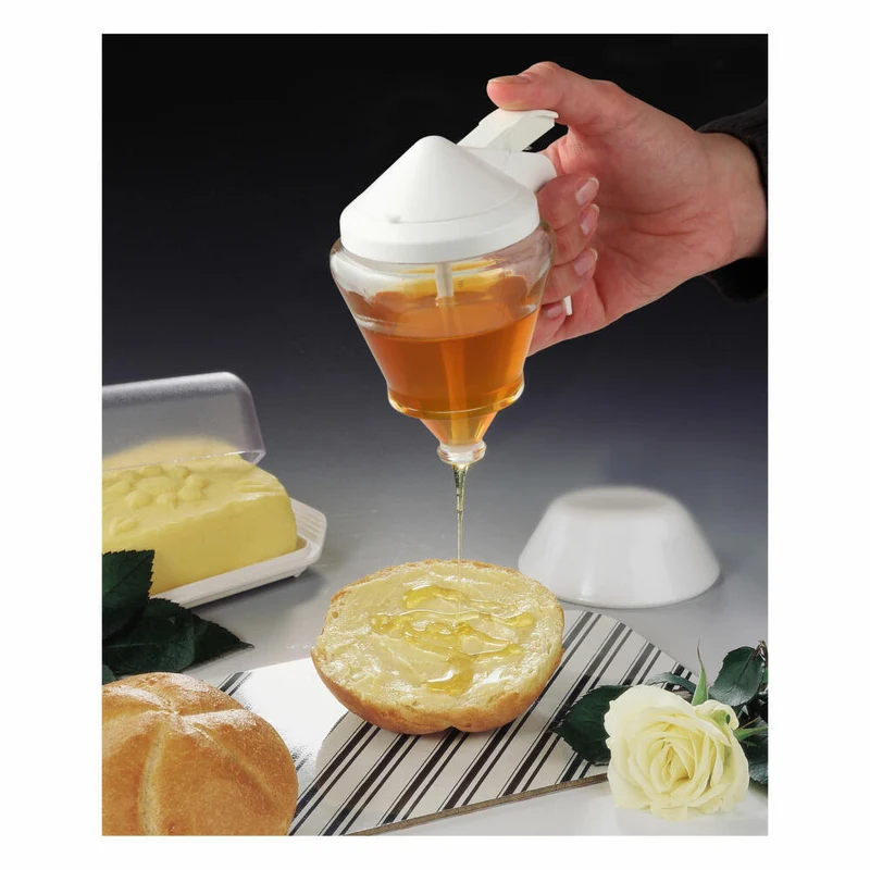 Fackelmann Coffee & Tea Honigspender, Sirupspender, Honigglas, Honig Portionierer, 46815