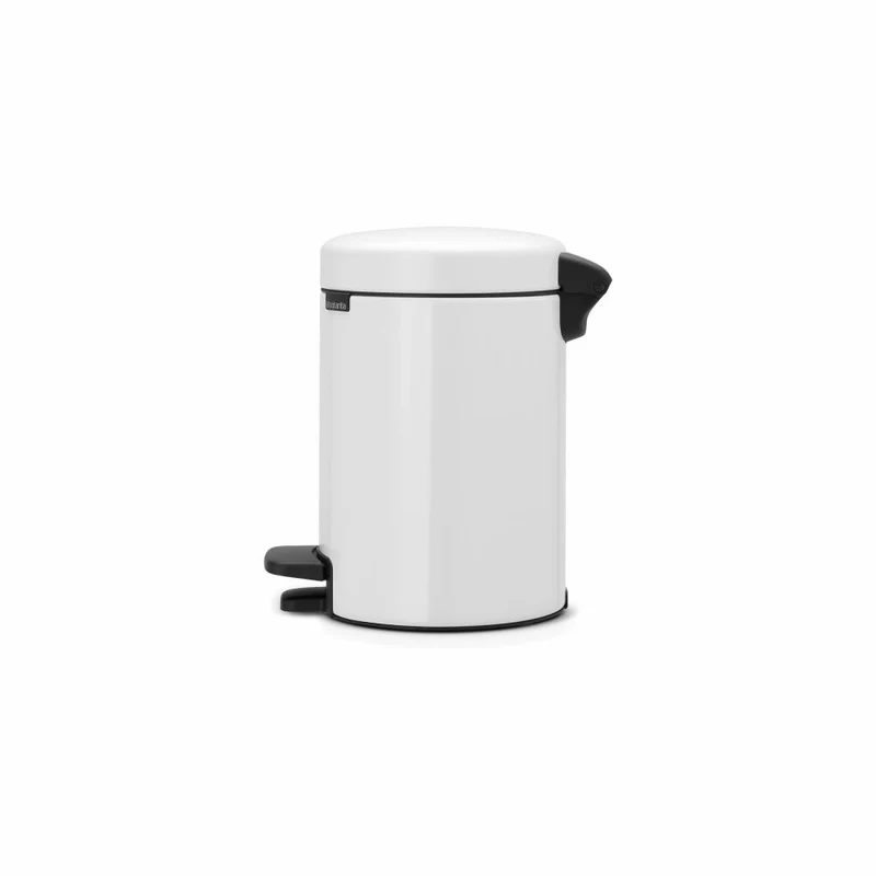 Brabantia Treteimer NewIcon, Kosmetikeimer, Mülleimer, Abfallbehälter, White, 3 L, 112126