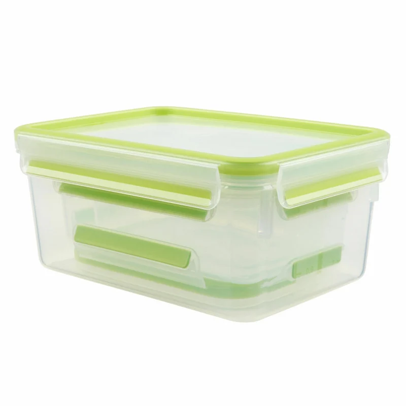 Emsa CLIP & CLOSE Frischhaltedosen Set, 3-tlg., Frischhaltedose, Dose, Rund, Kunststoff, Hellgrün, 515585