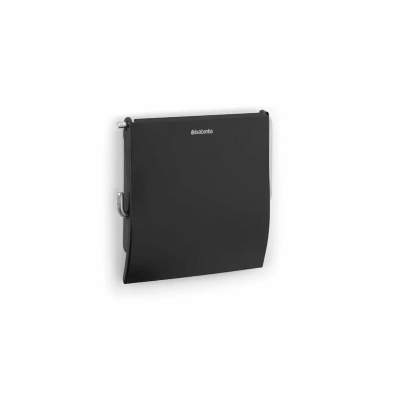 Brabantia Toilettenpapierhalter ReNew, Klopapierhalter, WC-Rollenhalter, Stahl, Matt Black, 108600
