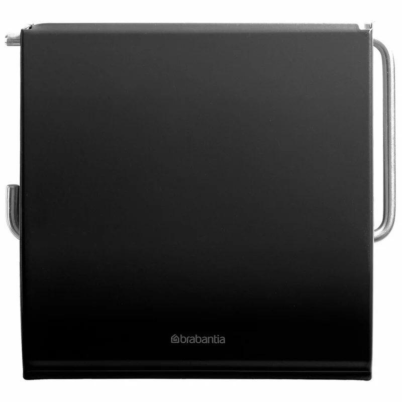 Brabantia Toilettenpapierhalter ReNew, Klopapierhalter, WC-Rollenhalter, Stahl, Matt Black, 108600
