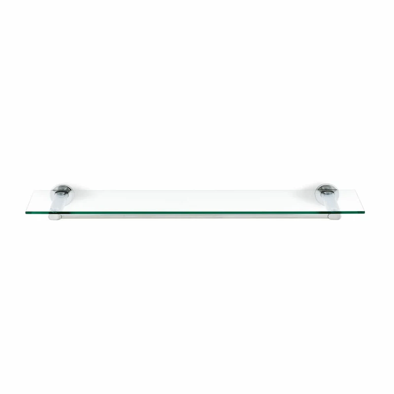 Blomus Areo Handtuchablage, Handtuchregal, Glasregal, Edelstahl Poliert, Klarglas, L 76 cm, 68933