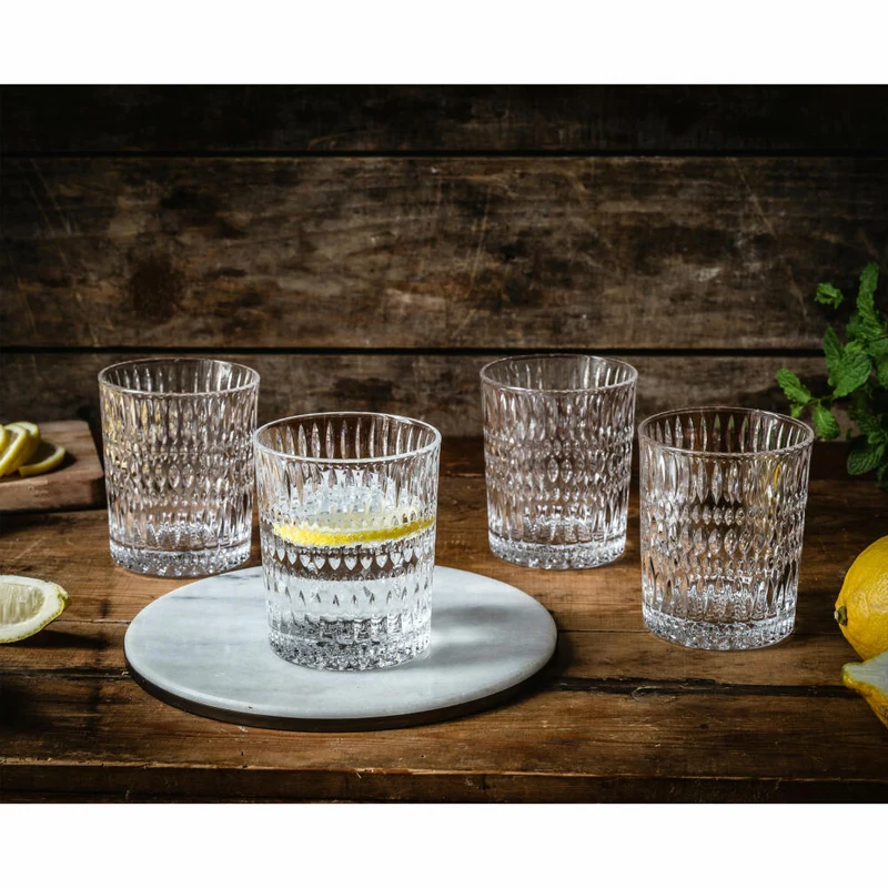 Nachtmann Tumbler 4er Set Ethno, Whiskybecher, Gläser, Kristallglas, Klar, 304 ml, 104251