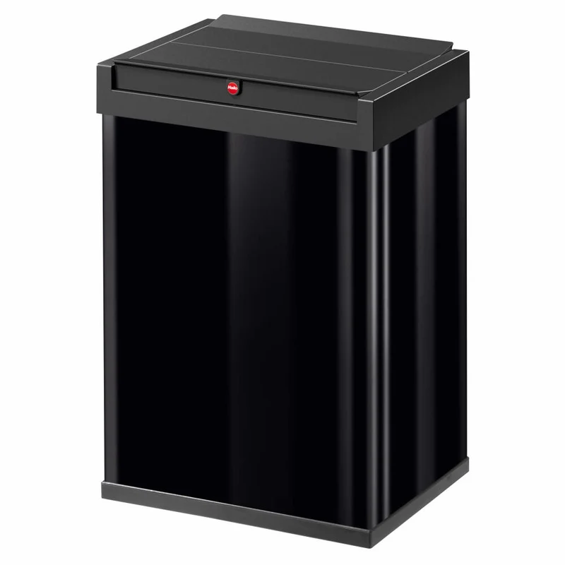 Hailo Mülleimer Big-Box Swing L, Großraum-Müllbehälter, Abfalleimer, Stahlblech, Schwarz, 35 L, 0840-141