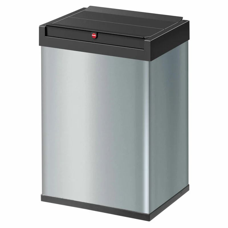 Hailo Mülleimer Big-Box Swing L, Großraum-Müllbehälter, Abfalleimer, Stahlblech, Silber, 35 L, 0840-121