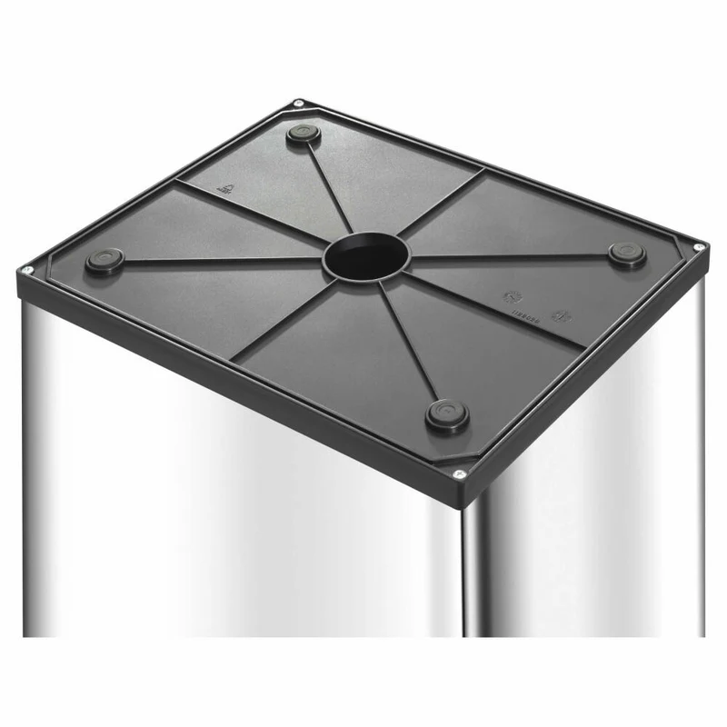Hailo Mülleimer Big-Box Swing L, Großraum-Müllbehälter, Abfalleimer, Edelstahl, Aluminium, 35 L, 0840-111