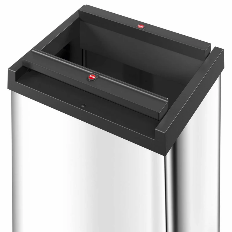 Hailo Mülleimer Big-Box Swing XL, Großraum-Müllbehälter, Abfalleimer, Stahlblech, Schwarz, 52 L, 0860-241