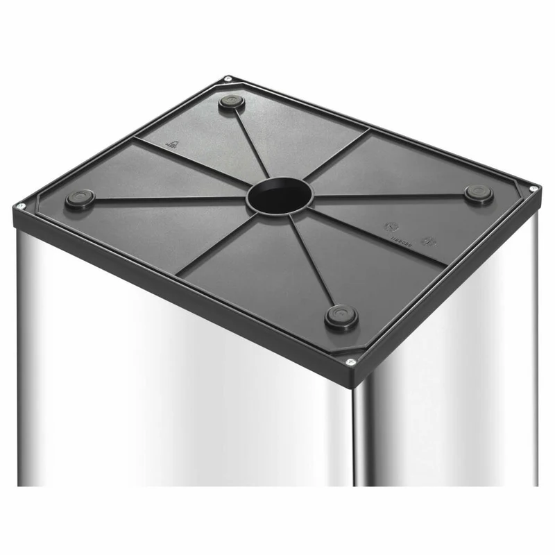 Hailo Mülleimer Big-Box Swing XL, Großraum-Müllbehälter, Abfalleimer, Stahlblech, Schwarz, 52 L, 0860-241