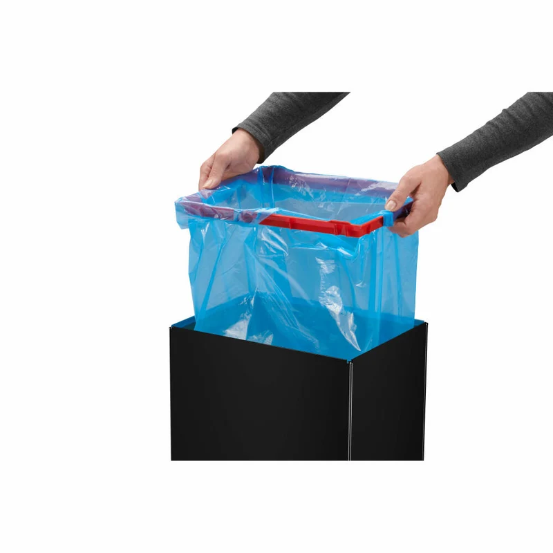 Hailo Mülleimer Big-Box Swing XL, Großraum-Müllbehälter, Abfalleimer, Stahlblech, Schwarz, 52 L, 0860-241