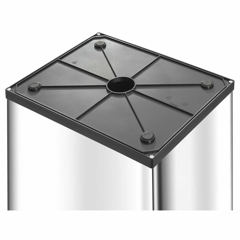 Hailo Mülleimer Big-Box Swing XL, Großraum-Müllbehälter, Abfalleimer, Stahlblech, Grau, 52 L, 0860-221