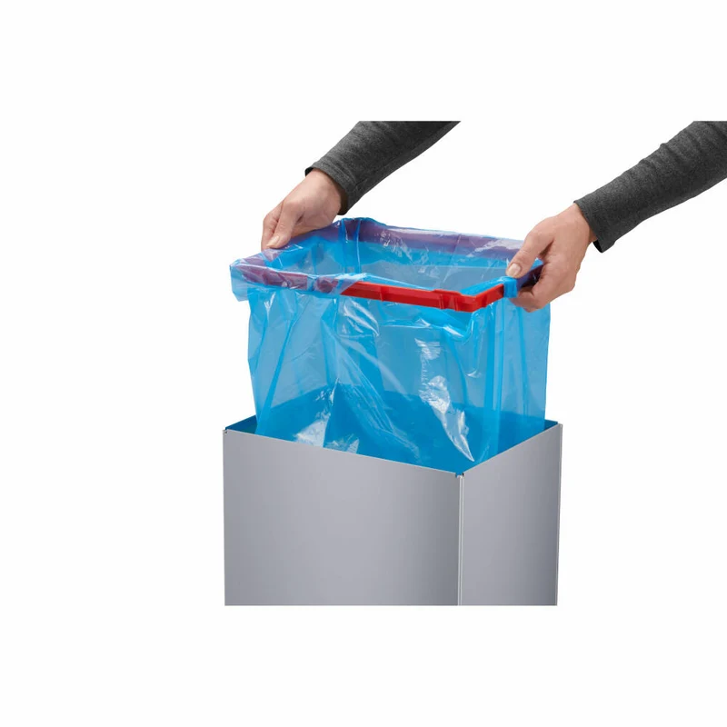 Hailo Mülleimer Big-Box Swing XL, Großraum-Müllbehälter, Abfalleimer, Stahlblech, Grau, 52 L, 0860-221