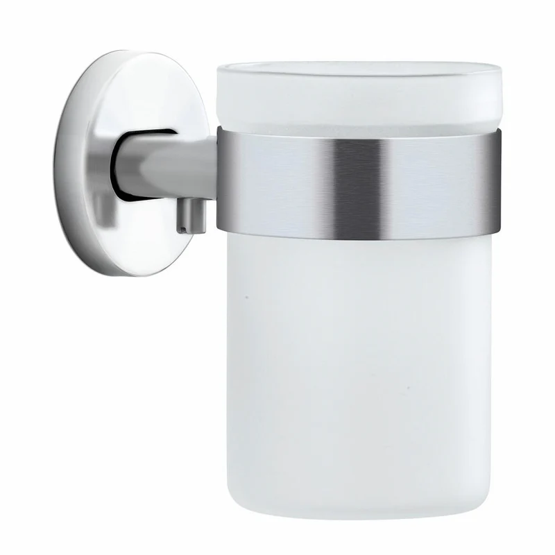 Blomus Areo Zahnputzglas, Zahnputzbecher, Zahnputztasse, Edelstahl Matt, Ø 7 cm, 68920
