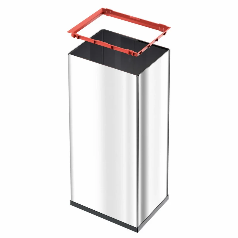 Hailo Mülleimer Big-Box Swing XL, Großraum-Müllbehälter, Abfalleimer, Edelstahl, Aluminium, 52 L, 0860-211