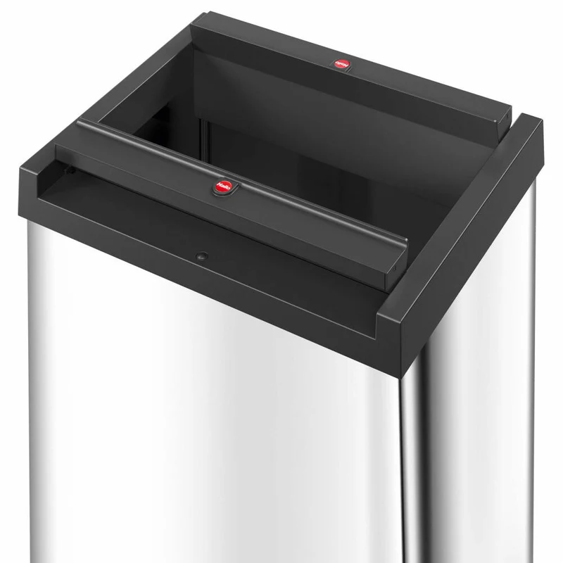 Hailo Mülleimer Big-Box Swing XL, Großraum-Müllbehälter, Abfalleimer, Edelstahl, Aluminium, 52 L, 0860-211