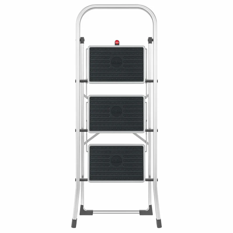 Hailo Trittleiter K70 StandardLine, Klappleiter, Aluminium, Schwarz, 3 Stufen, 4393-801