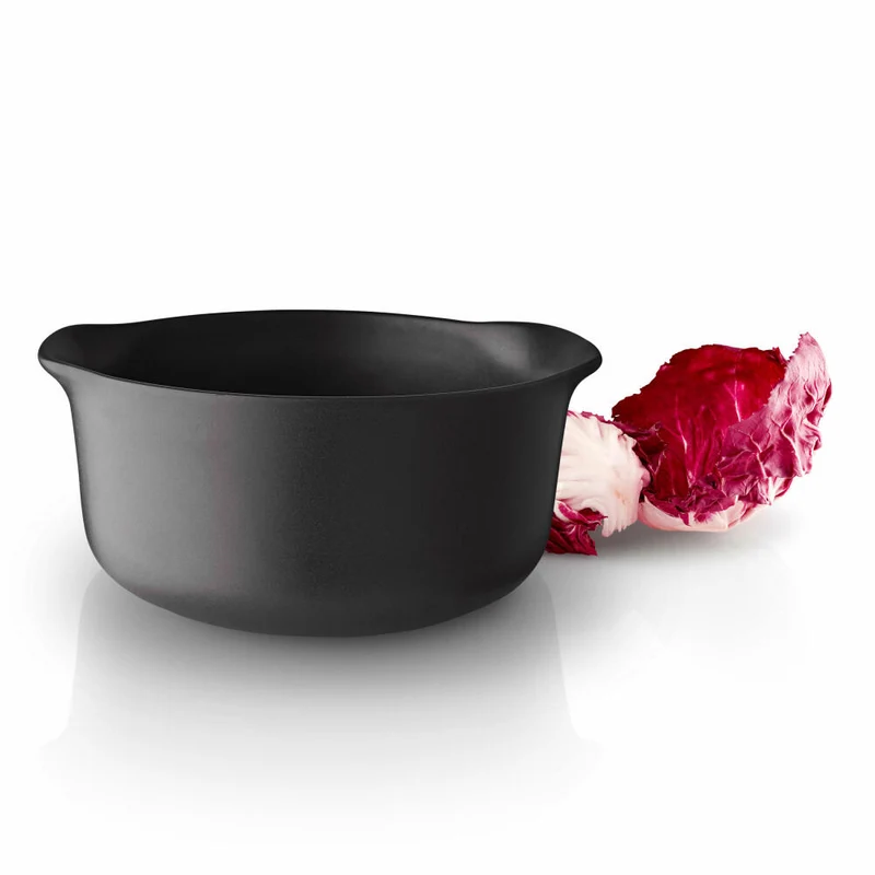 Eva Solo Nordic kitchen Schüssel, Schale, Servierschale, Salatschüssel, Feinsteinzeug, Schwarz, Ø 18.5 cm, 1.2 L, 502795