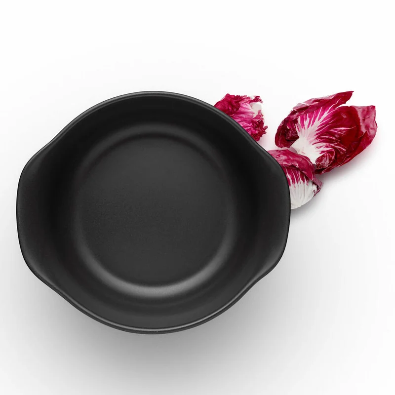Eva Solo Nordic kitchen Schüssel, Schale, Servierschale, Salatschüssel, Feinsteinzeug, Schwarz, Ø 18.5 cm, 1.2 L, 502795
