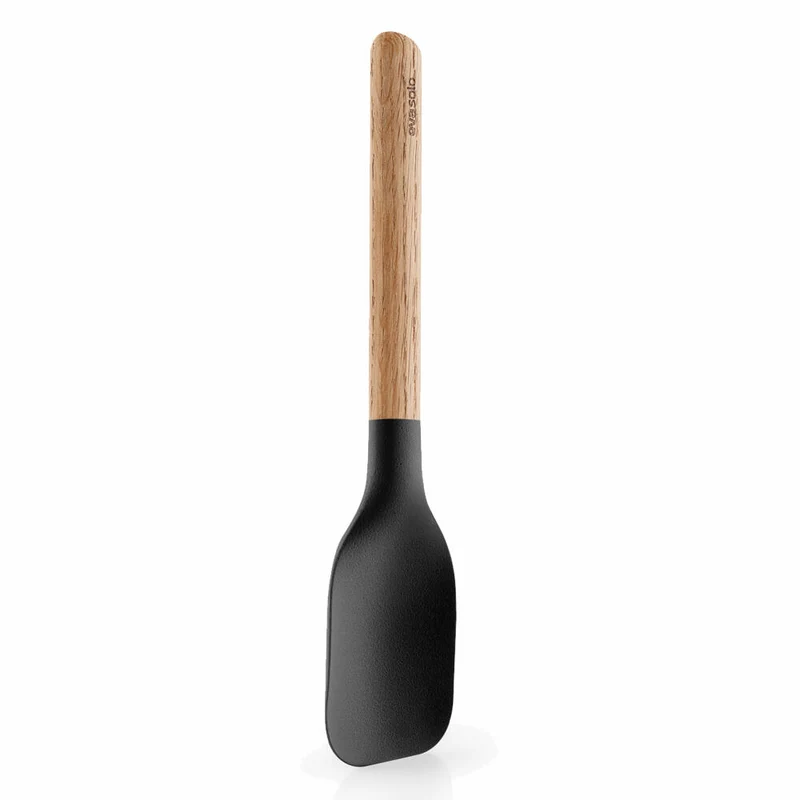 Eva Solo Nordic kitchen Rührlöffel, Kochlöffel, Löffel, Saucenlöffel, Topflöffel, Holz/Silikon, Schwarz, L 27 cm, 530460