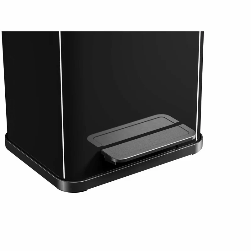 Hailo Treteimer Öko uno Plus M, Abfalleimer, Mülleimer, Stahlblech, Schwarz, 17 L, 0619-260