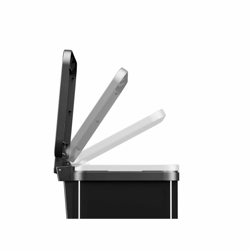 Hailo Treteimer Öko uno Plus M, Abfalleimer, Mülleimer, Stahlblech, Schwarz, 17 L, 0619-260