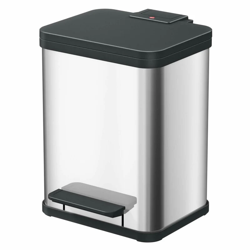 Hailo Treteimer Öko uno Plus M, Abfalleimer, Mülleimer, Edelstahl, 17 L, 0619-200