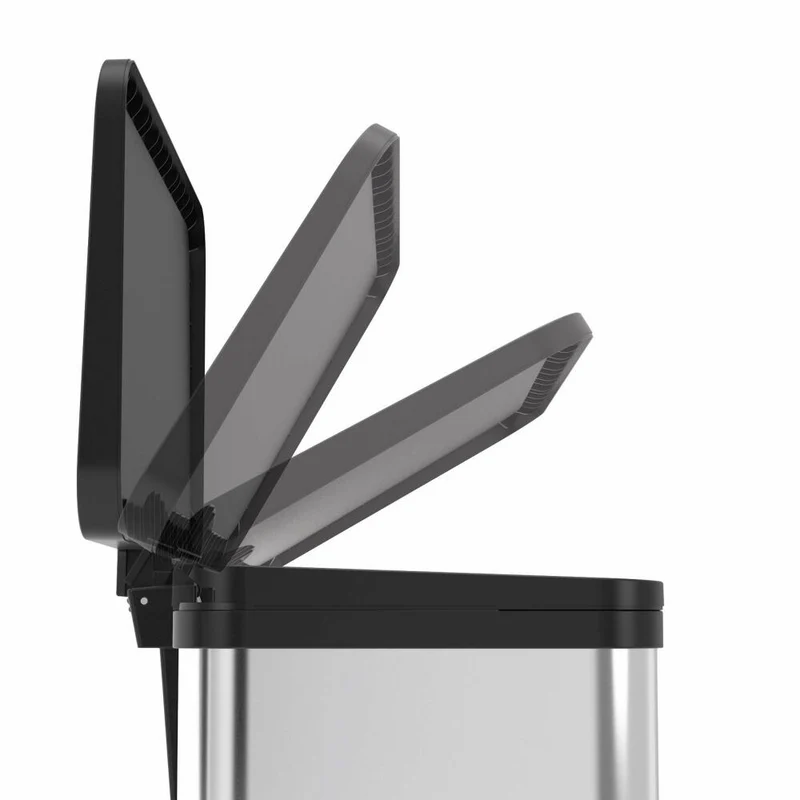 Hailo Treteimer Öko uno Plus M, Abfalleimer, Mülleimer, Edelstahl, 17 L, 0619-200